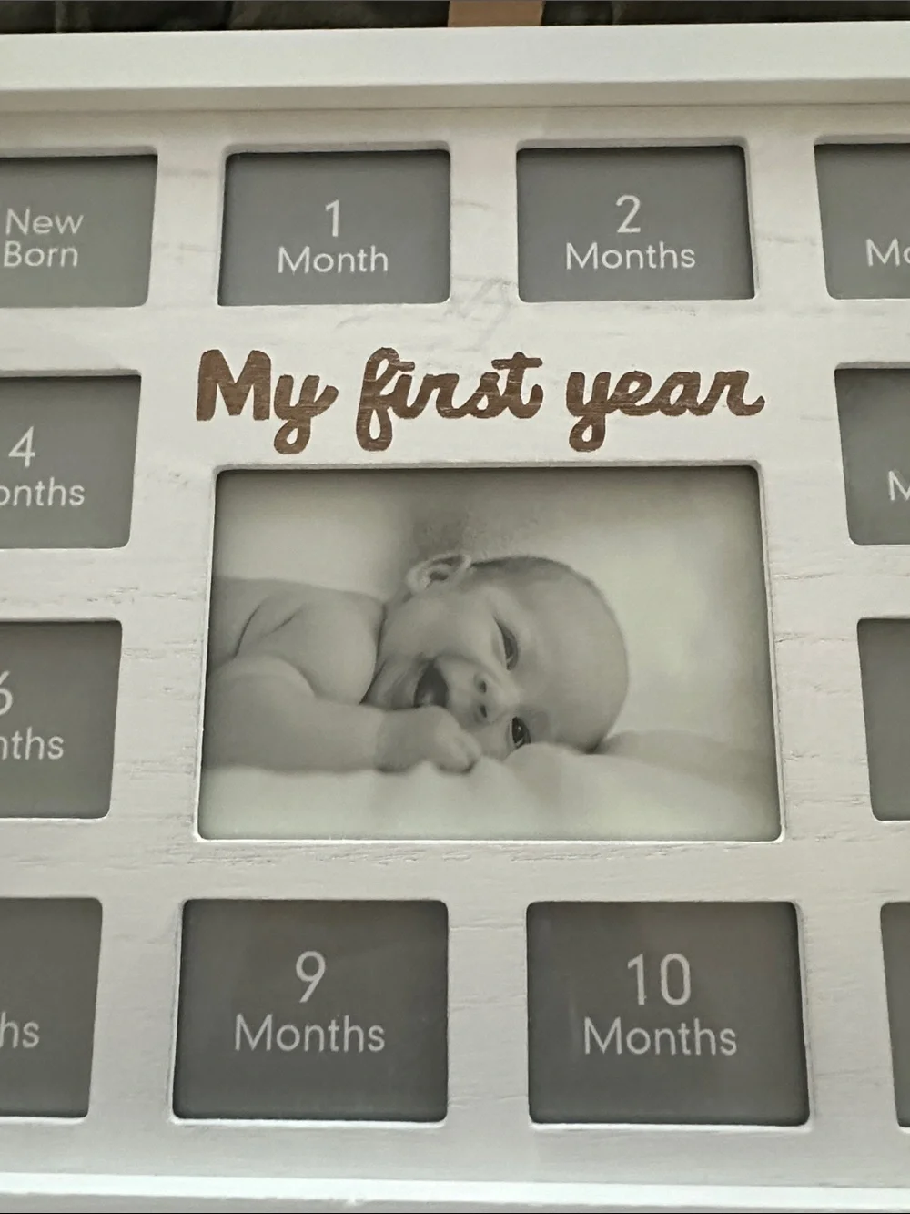My First Year Multi-Photo Baby Frame - White